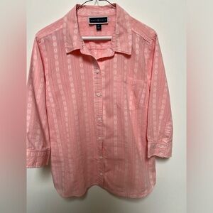 KAREN SCOTT PINK AND WHITE BLOUSE SIZE PXL